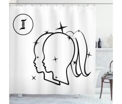 Stars and Sisters Shower Curtain
