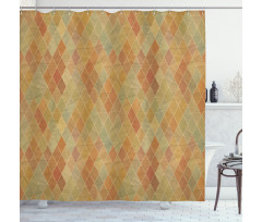 Geometric Rhombus Tile Shower Curtain