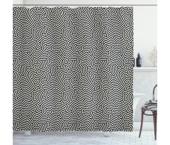 Maze Labyrinth Shower Curtain