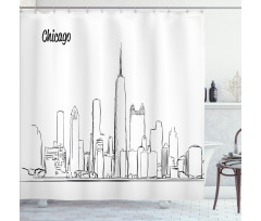 Downtown Sketch Shower Curtain
