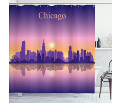 Illinois Sunset Shower Curtain