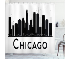 Building Silhouettes Shower Curtain