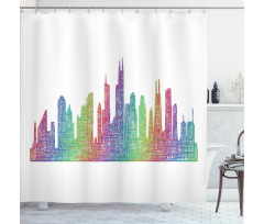 Abstract Scene Shower Curtain