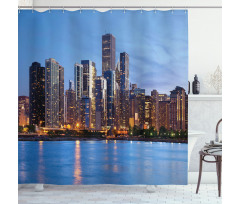 Big City Sunset Shower Curtain