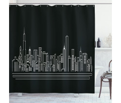 Abstract Town Shower Curtain