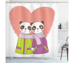Lovers Holding Hands Shower Curtain