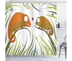 Insect World Design Shower Curtain