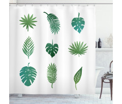 Tropical Tree Foliage Shower Curtain