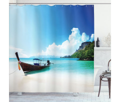 Boat Poda Island Thai Shower Curtain