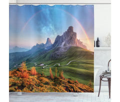 Alps Rainbow Morning Shower Curtain