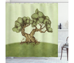 Spring Season Hills Olive Shower Curtain