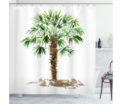 Hawaiian Palm Tree Shower Curtain