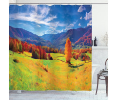 Alpine Mountain Design Shower Curtain