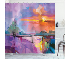 Mountains Design Shower Curtain