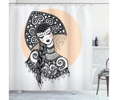 Slavic Woman Shower Curtain
