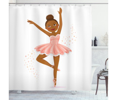 Ballerina Dancing Kids Shower Curtain