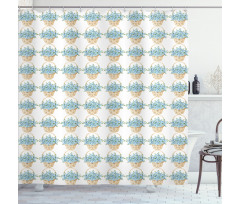 Wicker Basket Shower Curtain