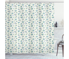 Pansies Bluebell Shower Curtain