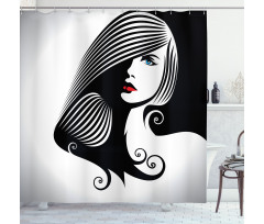 Abstract Glamor Woman Shower Curtain