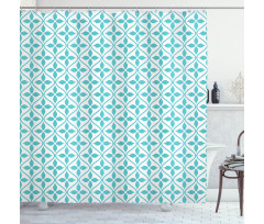 Waves and Flowers Shower Curtain