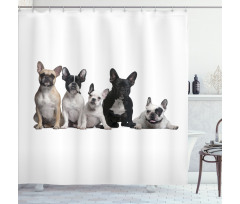 Young Doggies Photo Shower Curtain
