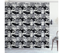 Gentlemen Punk Animals Shower Curtain