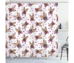 Watercolor Bowties Pets Shower Curtain
