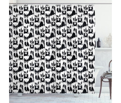 Doodle Funny Puppies Shower Curtain