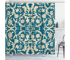 Oriental Antique Scroll Shower Curtain