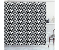 Greyscale Circle Shower Curtain