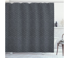 Diagonal Stripe Triangles Shower Curtain