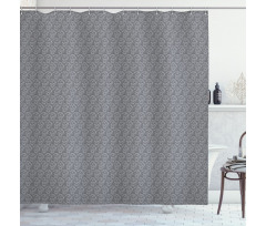 Hexagons and Triangles Shower Curtain