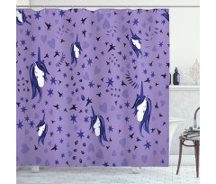 Teenage Stars Shower Curtain