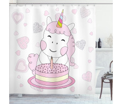 Horse and Cake Shower Curtain