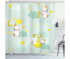 Night Animals Shower Curtain