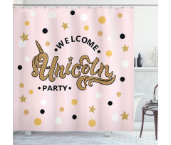 Hand Lettering Shower Curtain