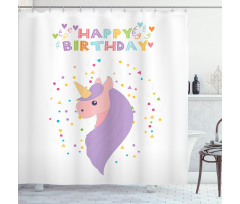 Doodle Birthday Shower Curtain