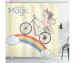 Rainbow Animal Shower Curtain