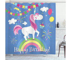 Birthday Cartoon Shower Curtain