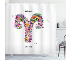 Lively Butterfly Flora Shower Curtain