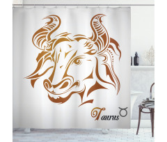 Bull Face Shower Curtain