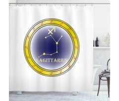 Horoscope Stars Shower Curtain