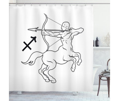Centaur with Bow Shower Curtain