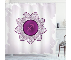 Horoscope Floral Shower Curtain