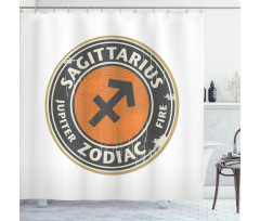 Zodiac Design Shower Curtain