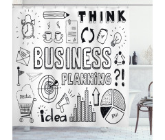 Business Planning Theme Shower Curtain