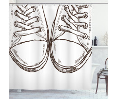 Sneakers Teen Life Art Shower Curtain