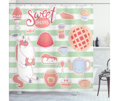 Unicorn Deserts Shower Curtain