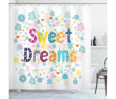 Calligraphy and Swirls Shower Curtain