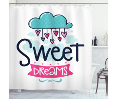 Cartoon Clouds Shower Curtain